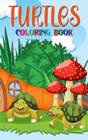 Turtles Coloring Book: Cute Animal and Relaxing Turtle Design for Boys, Girls, Kids, Teenage!