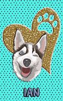 Husky Life Ian: College Ruled Composition Book Diary Lined Journal Blue