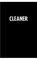 Cleaner: Blank Lined Notebook Journal Gift Idea