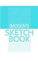 Imogen's Sketchbook: Personalized blue sketchbook with name: 120 Pages