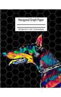 Hexagonal Graph Paper: Organic Chemistry & Biochemistry Notebook, Vibrant Doberman Dog Cover, 160 Pages (8.5 x 11 inch, 1/4 inch hexagons)