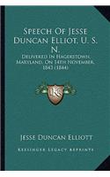 Speech of Jesse Duncan Elliot, U. S. N.