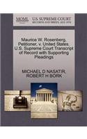 Maurice W. Rosenberg, Petitioner, V. United States. U.S. Supreme Court Transcript of Record with Supporting Pleadings