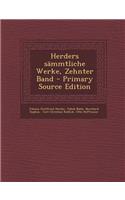 Herders Sammtliche Werke, Zehnter Band