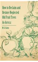 How to Reclaim and Restore Neglected Old Fruit Trees - An Article