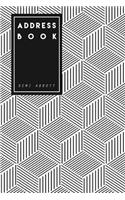 Address Book: Black & White Geometric Design - Contacts, Addresses, Phone Numbers, Emails & Birthday