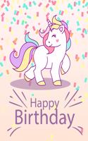 Happy Birthday: Unicorn Notebook: Inspirational Journal & Doodle Diary:: 100+ Pages of Lined & Blank Paper for Writing and Drawing (Unicorn Notebooks)