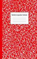 Marbled Composition Notebook: Red - Wide Ruled Notebook - 100 Pages - 7.5 x 9.25 - Journal for Children, Kids, Girls, Teens And Women (School Essentials)