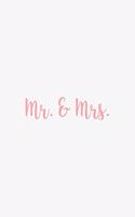 Mr. & Mrs.: Elegant Minimal Wedding Guests Book Planner Checklist