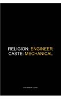 Mechanical engineering notebook: Religion: Engineer Cast: Mechanical journal to write in - Engineers gift diary