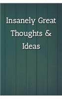 Insanely Great Thoughts & Ideas Notebook: Lined Journal, 120 Pages, 6 x 9, Work Gag Gift, Blue Fence Matte Finish (Insanely Great Thoughts & Ideas Journal)