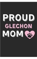Proud Glechon Mom: Lined Journal, 120 Pages, 6 x 9, Glechon Dog Mom Gift Idea, Black Matte Finish (Proud Glechon Mom Journal)