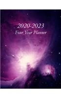 2020 - 2023 Four Year Planner: Orion Nebula Cover - Includes Major U.S. Holidays and Sporting Events