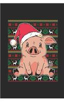 Ugly Christmas Sweater - PIg: Dotted Bullet Grid Notebook - Journal for Ugly Christmas Gift And New Year Gift Idea