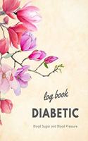 Diabetic Log Book: Blood Sugar Level and Blood Pressure Journal, Medical Monitoring Health Diary Notebook,4 Readings a day with time,8.5"x11", Diabetes Tracker Journal