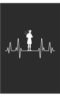 Dudelsack Notizbuch: Dudelsack Herzschlag / 6x9 Zoll / 120 linierte Seiten