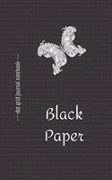 Black Paper Dot Grid Notebook Journal (6" x 9")
