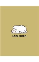Lazy sheep: Lazy sheep on yellow cover and Dot Graph Line Sketch pages, Extra large (8.5 x 11) inches, 110 pages, White paper, Sketch, Draw and Paint(4 Lazy Sheep on Yellow Notebook)