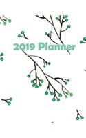 2019 Planner: Weekly Planner Monthly Planner 8x10 120 Pages Notes to Do Lists Blossoms Turquoise