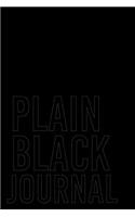 Plain Black Journal: Minimalist Dark Notebook