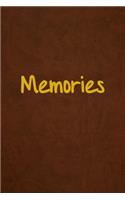 Memories: Lined Journal, 108 Pages, 6x9 Inches