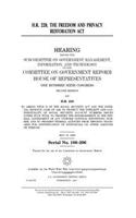 H.R. 220, the Freedom and Privacy Restoration Act