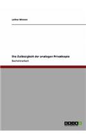 Die Zulässigkeit der analogen Privatkopie