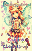 Adorable and Enchanting Fairies Coloring Book for Girls 3-5