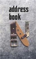 Address Book: Belts & Jeans Motif Monogram Letter N(14 Manly)