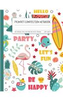Primary Composition Notebook Draw and Write Journal: Story Paper Journal Dashed Midline and Picture Space, Grades K-2 School Exercise Book