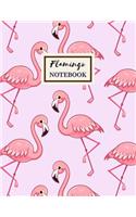 FLAMINGO Notebook: Composition Book: Wide Ruled Journal For Kids