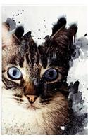 Notebook: Lined Notebook Watercolor Journaling Ruled Workbook Diary For Animals cat lovers Children Gifts (107 pages, 6x9)
