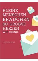 Kleine Menschen Brauchen So Große Herzen Wie Deins: A5 Notizbuch Punkteraster als Geschenk - Abschiedsgeschenk für Erzieher und Erzieherinnen- Planer - Terminplaner - Kindergarten - Kita