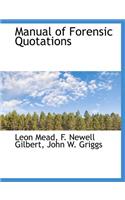 Manual of Forensic Quotations
