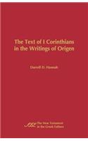 The Text of 1 Corinthians in the Writings of Origen: (English)