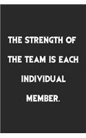 The Strength of the Team is each Individual Member.