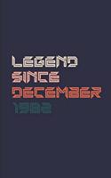 Legend Since December 1982 Notebook Birthday Gift: Lined Notebook 120 Pages, 6x9, Soft Cover, Matte Finish Paperback