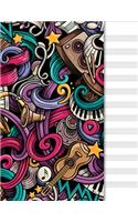 Blank Music Sheet Notebook: Music Manuscript Paper - Staff Paper - Musical Note Book 12 Staves - Mixed Instruments