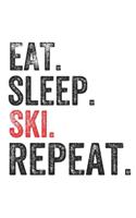 Eat Sleep Ski Repeat Sports Notebook Gift