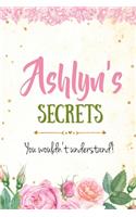 Ashlyn's Secrets personalized name notebook for girls and women