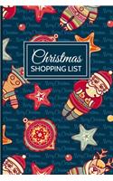 Christmas Shopping List: Holiday Present Planner Blue Cover