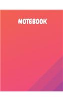 Dynamic Orange And Violent Cover Notebook - Blank Lined Notebook With 100 Pages