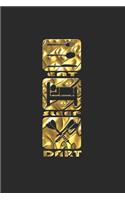 Dart Notizbuch: Dart Notizbuch die Perfekte Geschenkidee für Darts Spieler oder Dart Fans. Das Taschenbuch hat 120 weiße Seiten mit Punktraster die dich beim Schrei