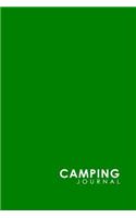 Camping Journal: Camping Journals To Write In, Camping Log Notebook, Camper Journal, Camping Diary, Minimalist Green Cover