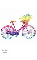 Dot Grid Journal: Travel Rainbow Bicycle 6 X 9 Diary Dotted Notebook Sketchbook Planner for Doodling, Sketching and Writing for Women, Girls and Teens