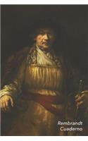 Rembrandt Cuaderno: Autorretrato - Ideal Para La Escuela, El Estudio, Recetas O Contraseñas - Perfecto Para Tomar Notas - Diario Elegante