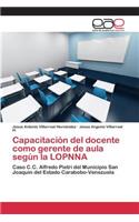 Capacitación del docente como gerente de aula según la LOPNNA