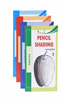 Pencil Shading Practice Books Collections by InIkao : Pack of 4 Activity Books on Pencil Shading for Children