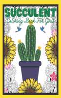Succulent Coloring Book For Girls