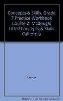 McDougal Littell Concepts & Skills California: Practice Workbook - Spanish Edition (Student) Course 2